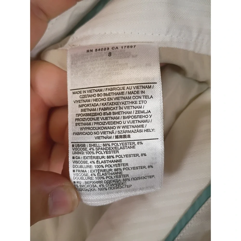 Business Casual Banana Republic Women 8 Beige Martin Fit Straight Leg Trousers